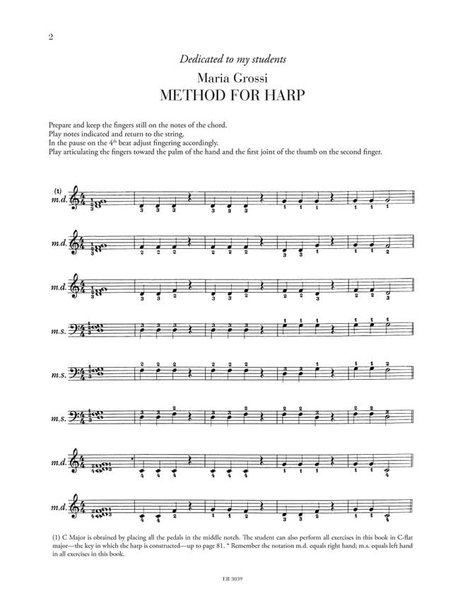 Maria Grossi M thode Pour Harpe Partition Di arezzo fr maria-grossi-m-thode-pour-harpe-partition-di-arezzo-fr